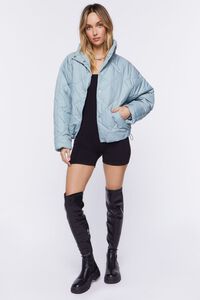 SEAFOAM Quilted Toggle-Drawstring Puffer Jacket, image 4