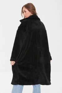BLACK Faux Fur Teddy Coat, image 3