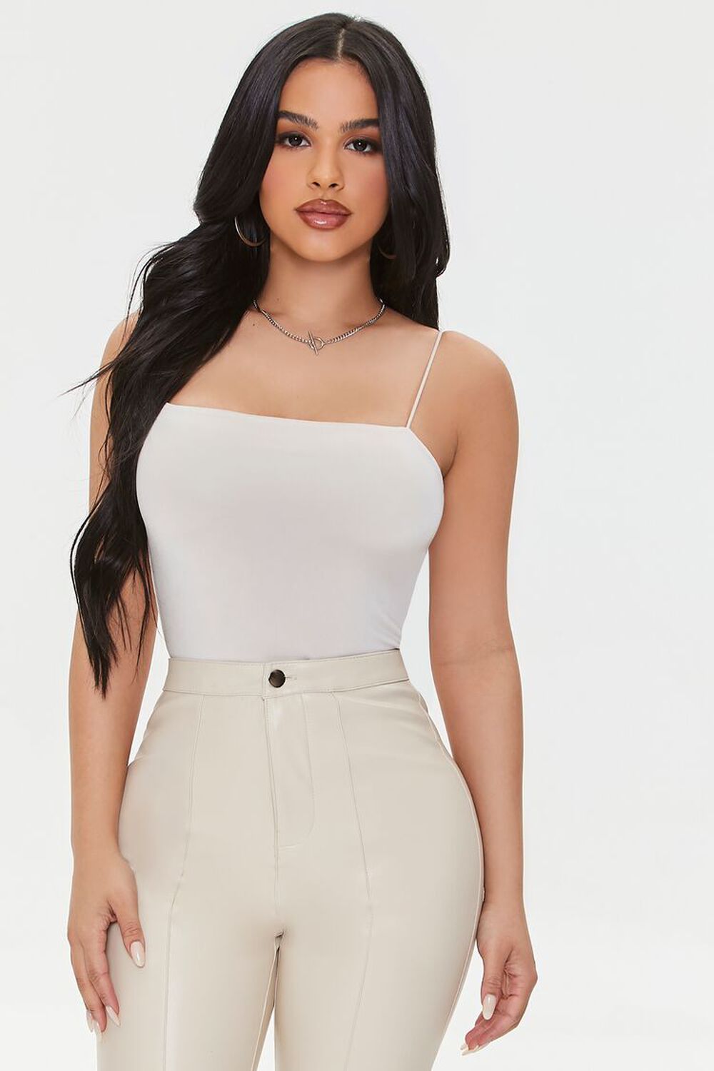 ASH BROWN Fitted Cami Bodysuit, image 1