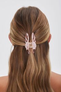 PINK/MULTI Marbled Cutout Claw Clip, image 2