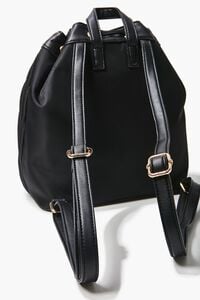BLACK Chevron Drawstring Backpack, image 3