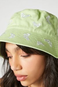 Butterfly Embroidered Bucket Hat, image 3