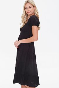 BLACK Tiered Ruffle-Trim Dress, image 2