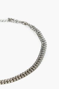 CLEAR/SILVER Faux Gem Chain Necklace, image 2