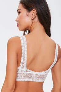 IVORY Plunging Floral Lace Bralette, image 3