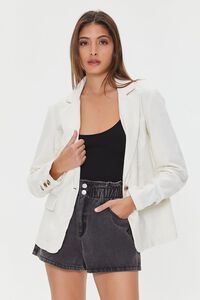 CREAM Cotton-Blend Button-Front Blazer, image 1