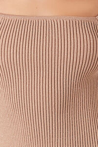 BEIGE/MULTI Glitter Sweater-Knit Crop Top, image 5