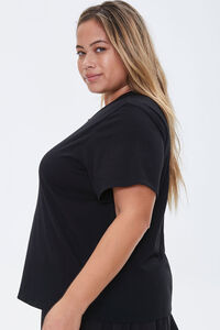 BLACK Plus Size Butterfly Graphic Tee, image 2