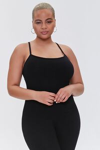 BLACK Plus Size Fitted Cami Jumpsuit, image 4