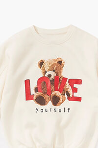 TAN/MULTI Girls Bear Graphic Pullover (Kids), image 3