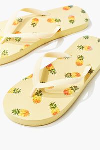 YELLOW/MULTI Textured Toe-Thong Flip Flops, image 5