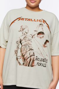 CREAM/MULTI Plus Size Metallica Graphic Tee, image 5