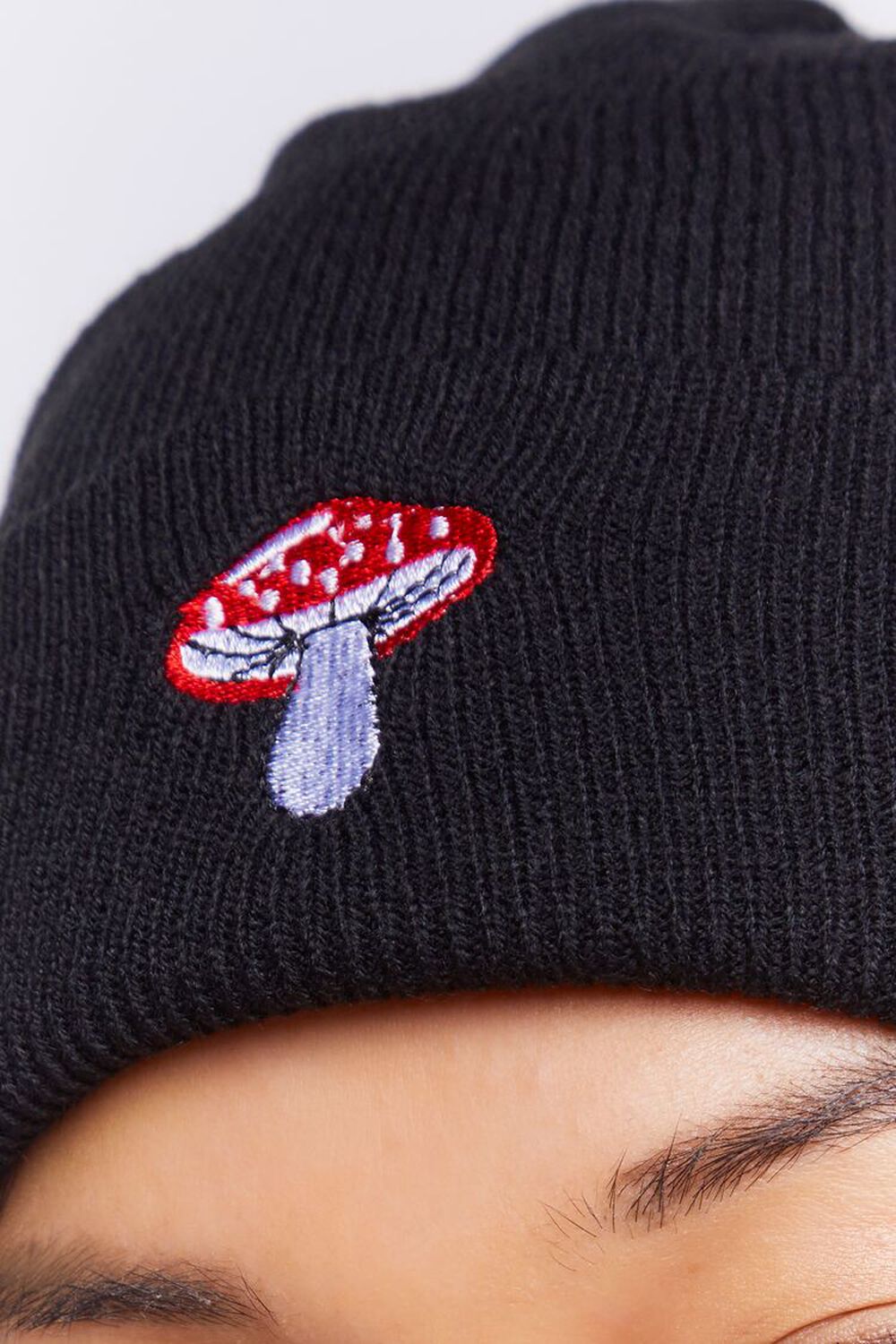 Embroidered Mushroom Beanie, image 2