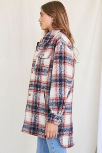 CREAM/RED Plaid Flannel Shacket, image 2