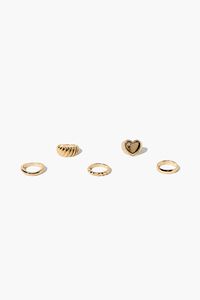 GOLD Upcycled Heart Ring Set, image 1