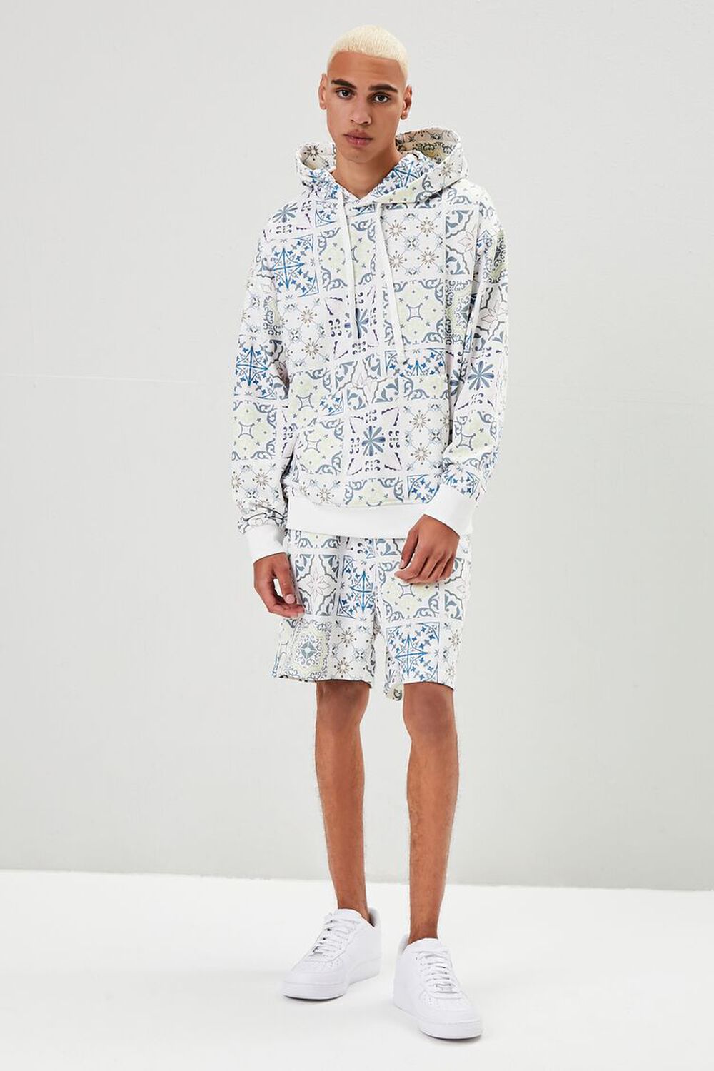 Ornate Print French Terry Hoodie