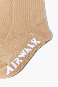 TAUPE/WHITE Kids Airwalk Graphic Crew Socks (Girls + Boys), image 3