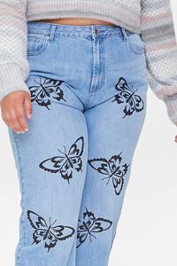 LIGHT DENIM Plus Size Butterfly High-Rise Jeans, image 5