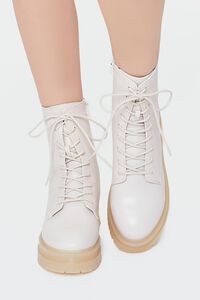 CREAM Lace-Up Faux Leather Booties, image 4