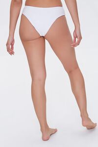WHITE V-Cut Cheeky Bikini Bottoms, image 3
