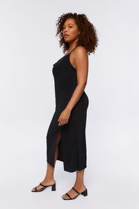 BLACK Plus Size Cowl Neck Midi Dress, image 2