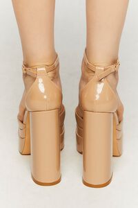 NUDE Faux Patent Leather Open-Toe Platform Heels, image 3