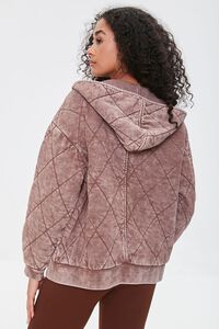 TAUPE Quilted Zip-Up Hoodie, image 4
