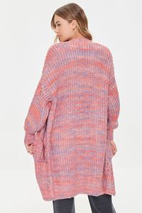 RUST/MULTI Space Dye Longline Cardigan Sweater, image 3