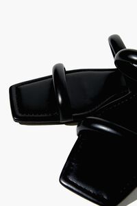 BLACK Dual-Strap Slip-On Sandals, image 5