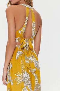 YELLOW/MULTI Tropical Leaf Print Maxi Dress, image 6