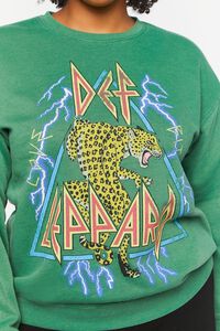 GREEN/MULTI Plus Size Def Leppard Graphic Pullover, image 5