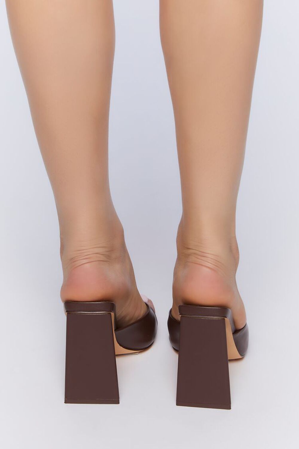 BROWN Chunky Slip-On Heels, image 3