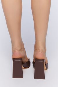 BROWN Chunky Slip-On Heels, image 3
