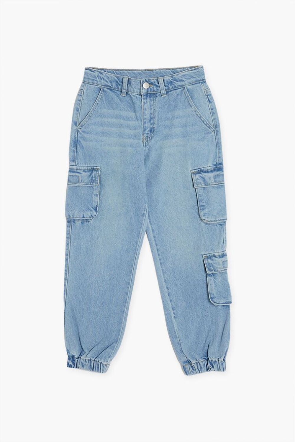 Buy FORGIVE Women's/Girls Light Blue Denim Cargo Joggers Jeans
