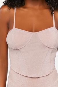 DUSTY PINK Glitter Bustier Cami, image 5