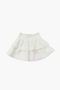 WHITE Girls Tiered Flounce Skirt (Kids), image 2