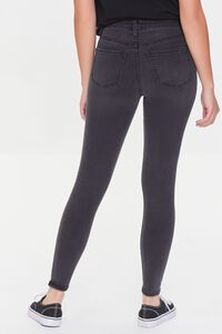 WASHED BLACK Mid-Rise Skinny Jeans, image 4