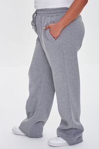 HEATHER GREY Plus Size Fleece Sweatpants, image 3