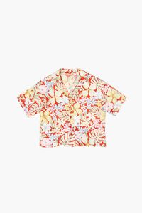 RED/MULTI Girls Tropical Floral Print Shirt (Kids), image 1