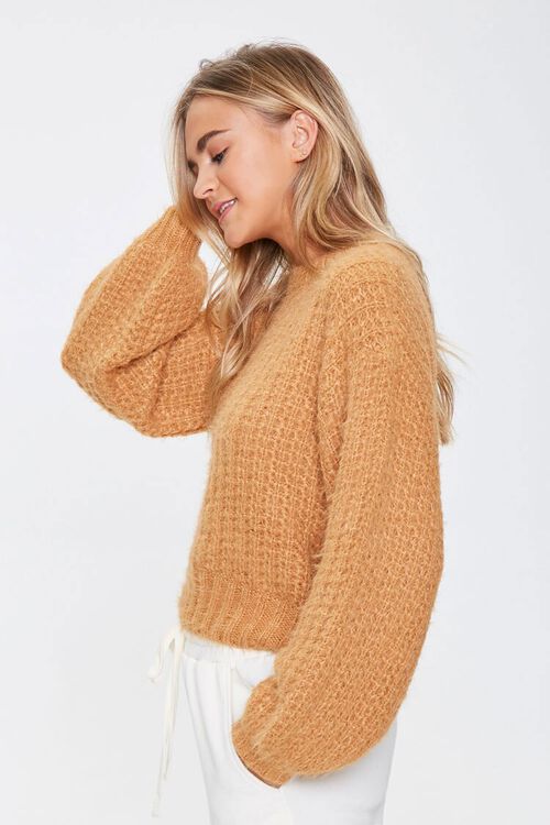 CAMEL Fuzzy Knit Ribbed Sweater, image 2