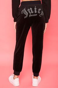BLACK/SILVER Rhinestone Juicy Couture Velour Joggers, image 4