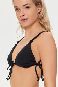 BLACK String Triangle Bikini Top, image 2