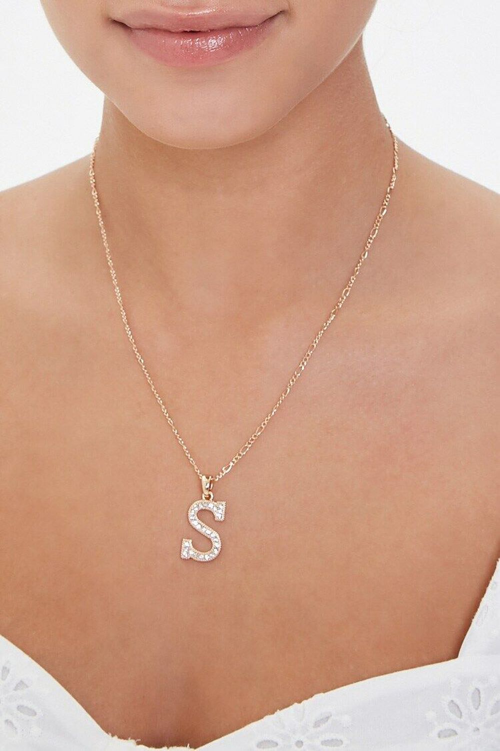 GOLD/S Initial Pendant Necklace, image 1