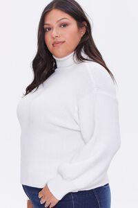 IVORY Plus Size Turtleneck Sweater, image 2