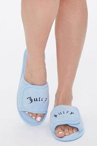 BLUE Juicy Graphic Fuzzy Slippers, image 4