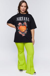BLACK/MULTI Plus Size Nirvana Graphic Tee, image 4