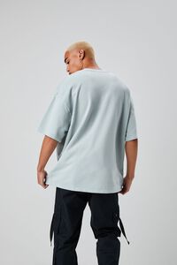 GREY Palm Tree Patch Short-Sleeve Sweatshirt, image 3