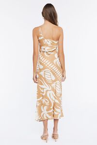 BROWN/MULTI Tropical One-Shoulder Midi Dress, image 3
