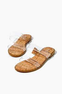 NATURAL Dual-Strap Cork Sandals, image 1