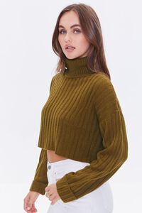 BROWN Ribbed Turtleneck Sweater, image 2